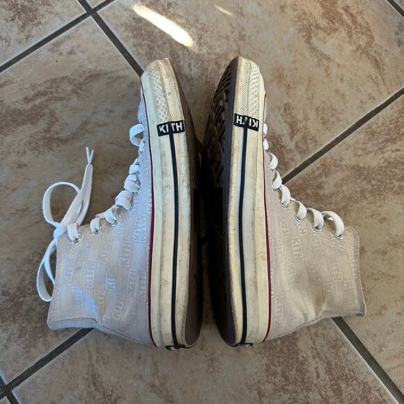 Converse Kith x Chuck 70 High Tops White Monogram Unisex Men 7 Womens 9 Sneakers - Picture 13 of 15